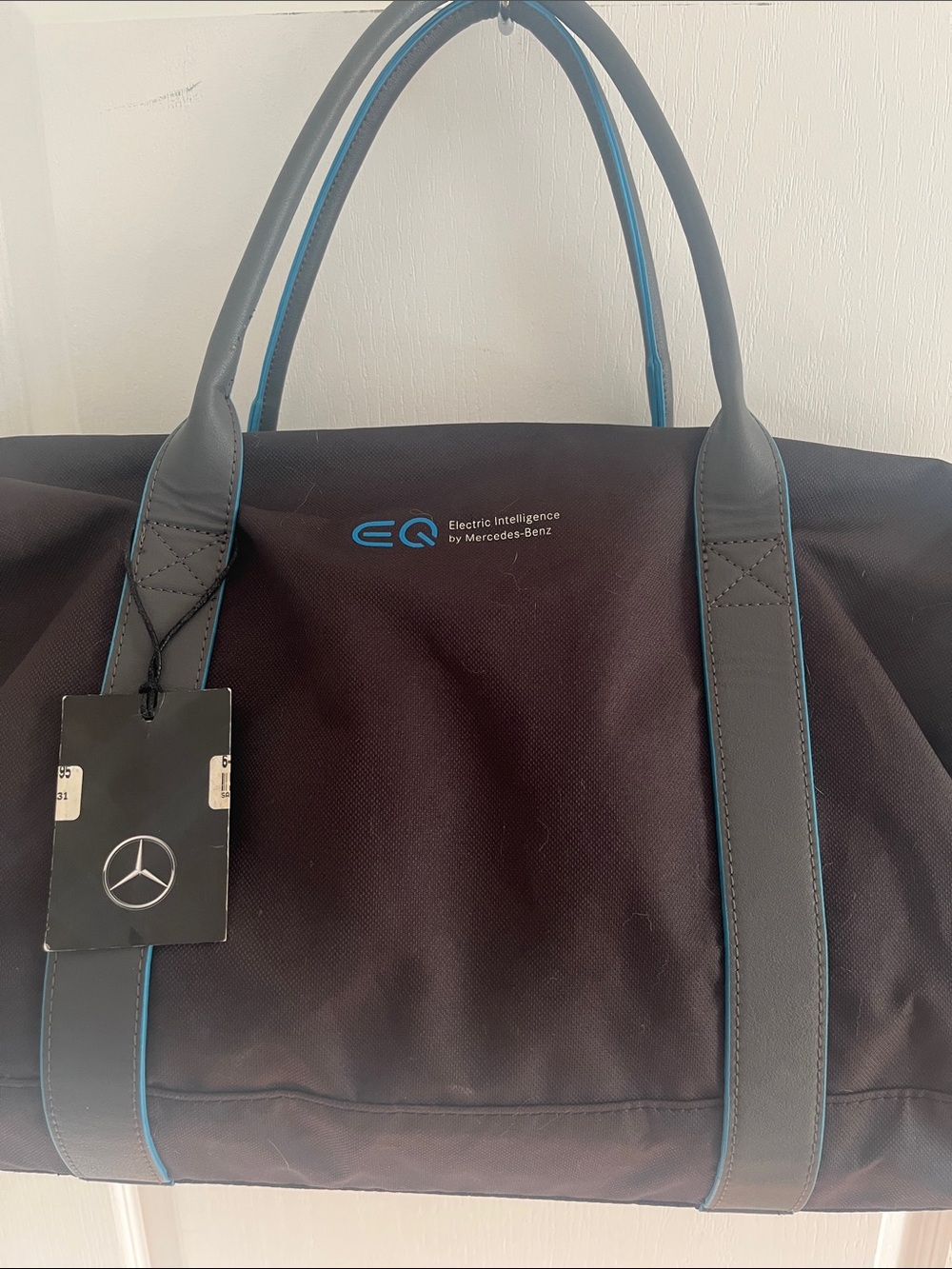 Mercedes-Benz Black Duffel Bag with Teal Trim - Picture 5 of 8